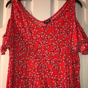 A.N.A orange floral shirt